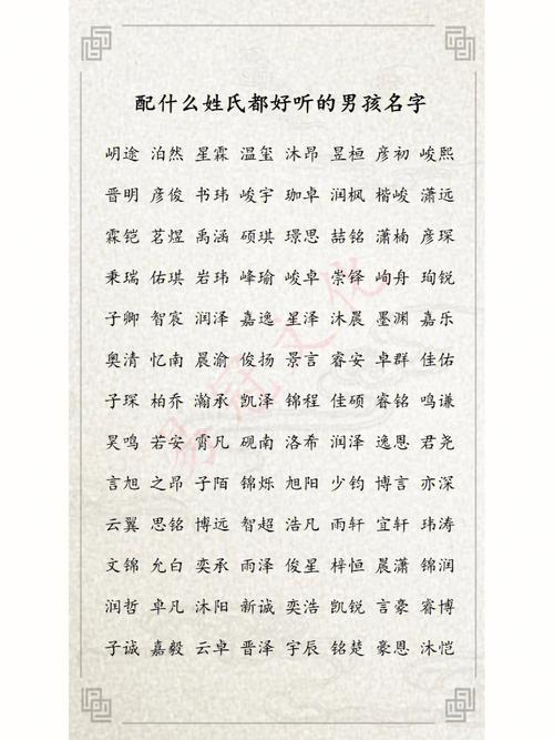 如何为男孩起名字